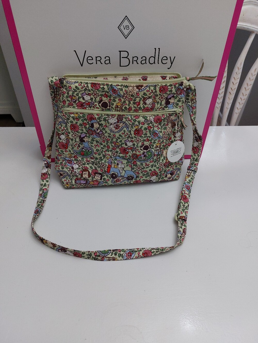 Vera Bradley Peanuts Snoopy Country Club Original Zip Hipster NWT